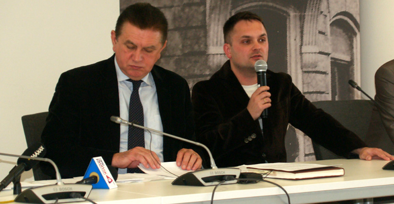 Konferencja prasowa na temat EKObusa w maju 2017 r.