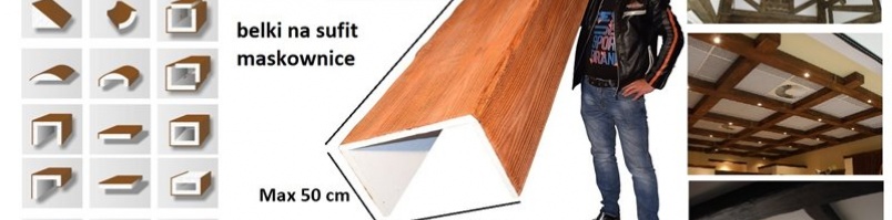 Belki rustykalne na wymiar, imitacja drewna na sufity prosto od producenta