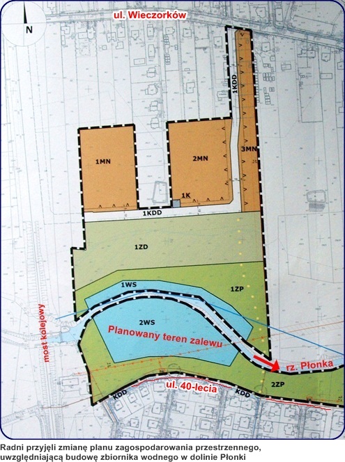 Plan budowy zalewu na Płonce